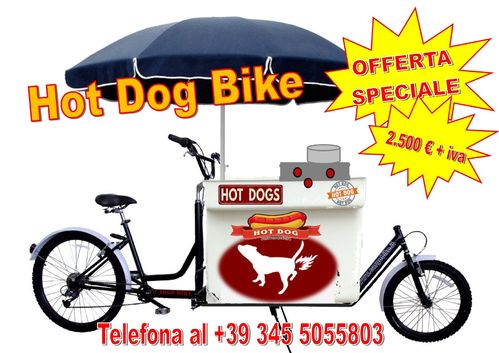 HOT DOG WAGON BIKE Bicicletta da Carico Lunga Cargo Bike